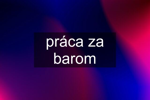 práca za barom