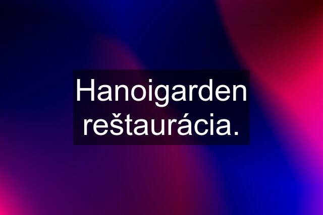 Hanoigarden reštaurácia.