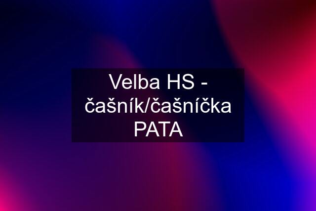 Velba HS - čašník/čašníčka PATA