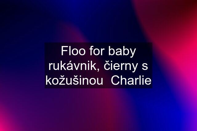 Floo for baby rukávnik, čierny s kožušinou  Charlie