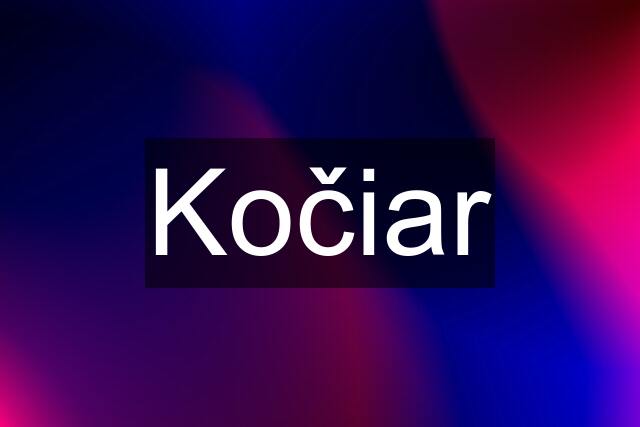 Kočiar