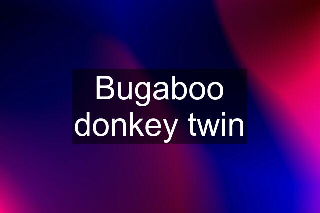 Bugaboo donkey twin