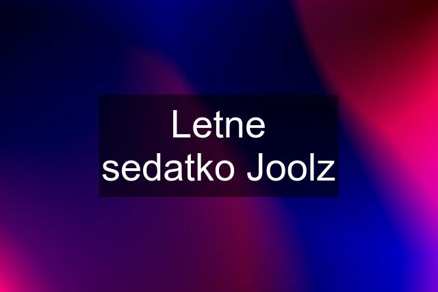 Letne sedatko Joolz