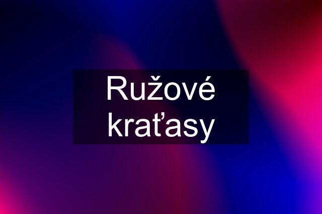 Ružové kraťasy