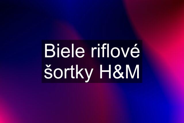 Biele riflové šortky H&M