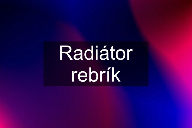 Radiátor rebrík