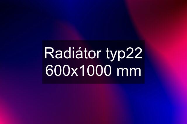 Radiátor typ22 600x1000 mm