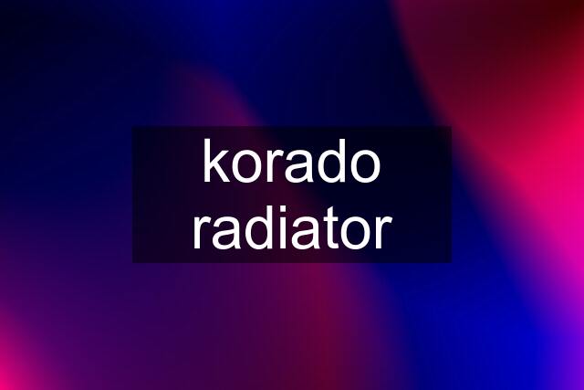 korado radiator