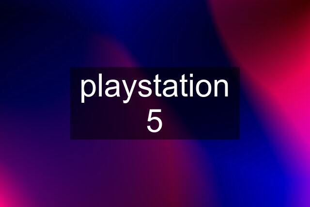 playstation 5