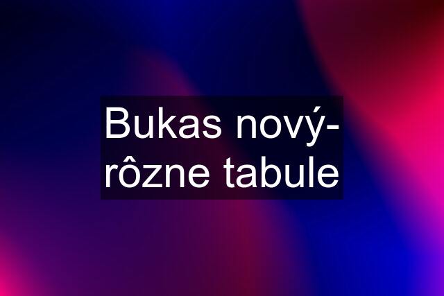 Bukas nový- rôzne tabule