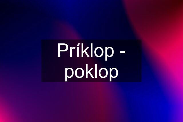 Príklop - poklop