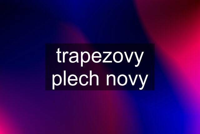 trapezovy plech novy