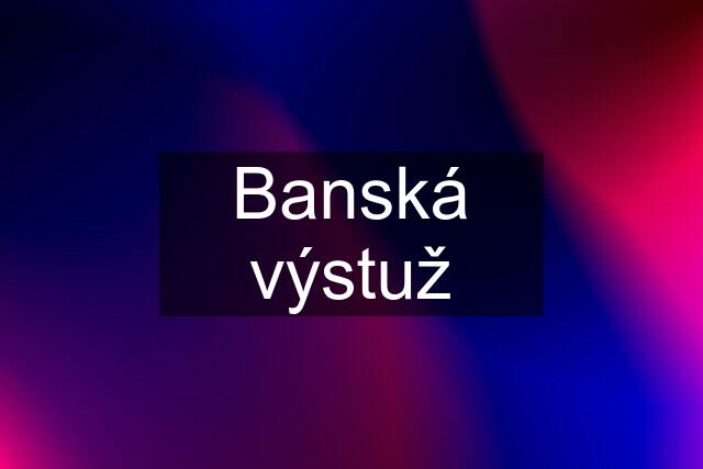 Banská výstuž