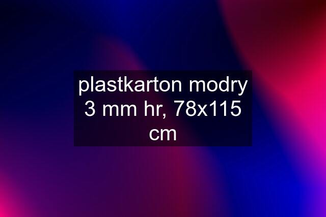 plastkarton modry 3 mm hr, 78x115 cm