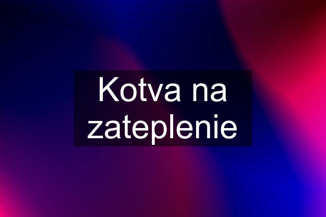 Kotva na zateplenie