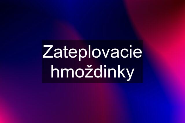 Zateplovacie hmoždinky