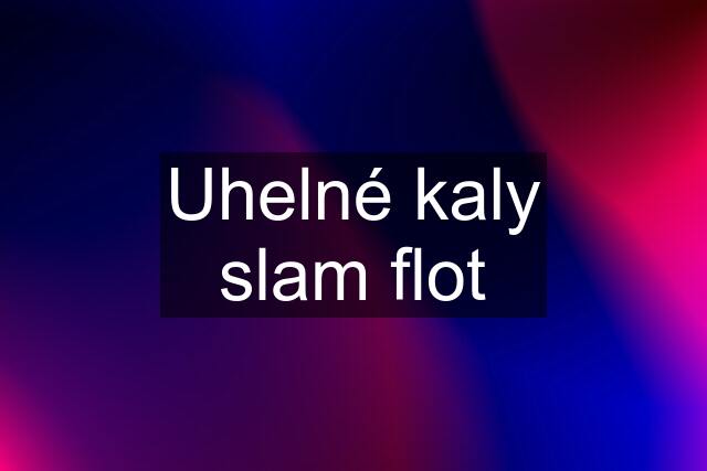 Uhelné kaly slam flot