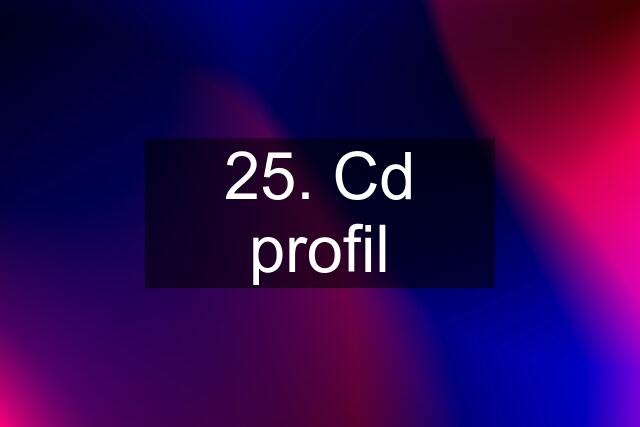 25. Cd profil