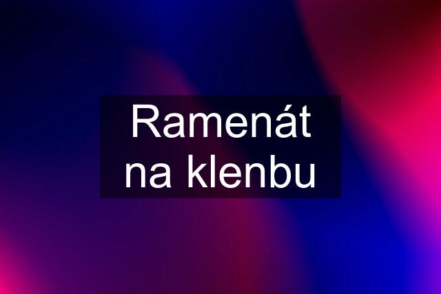 Ramenát na klenbu