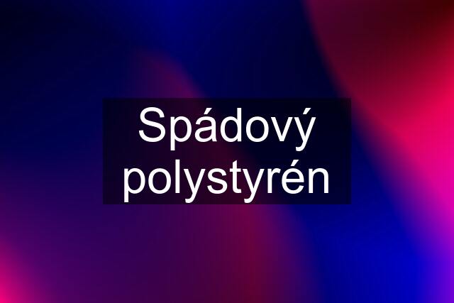 Spádový polystyrén