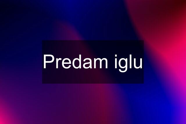 Predam iglu