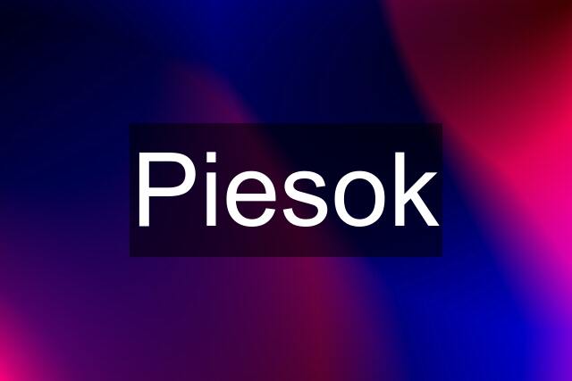 Piesok