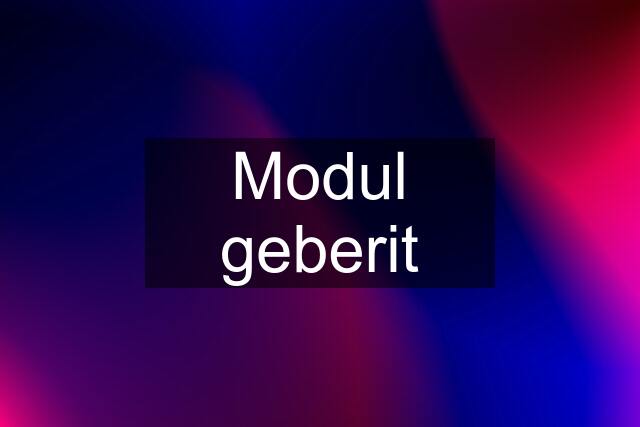 Modul geberit