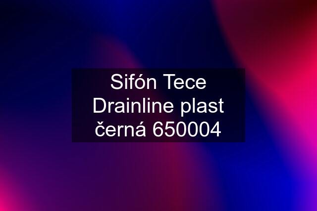 Sifón Tece Drainline plast černá 650004