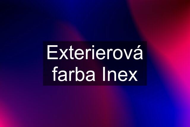 Exterierová farba Inex