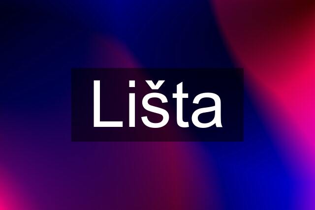 Lišta