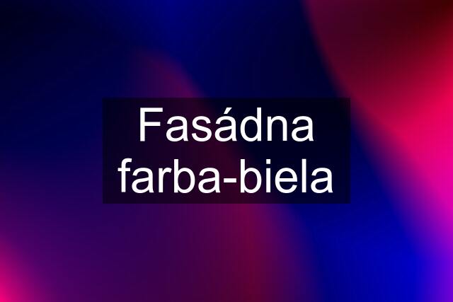 Fasádna farba-biela