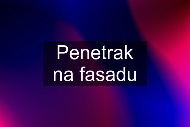 Penetrak na fasadu