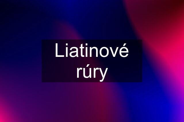 Liatinové rúry