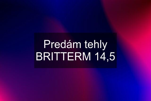 Predám tehly BRITTERM 14,5