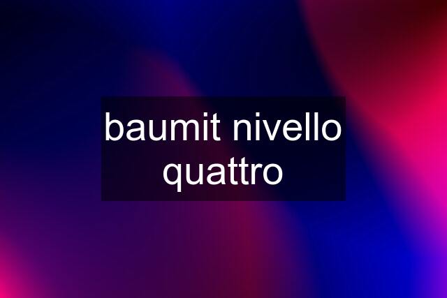 baumit nivello quattro