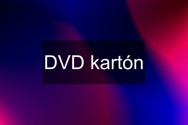 DVD kartón