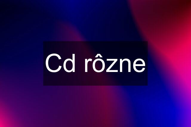 Cd rôzne