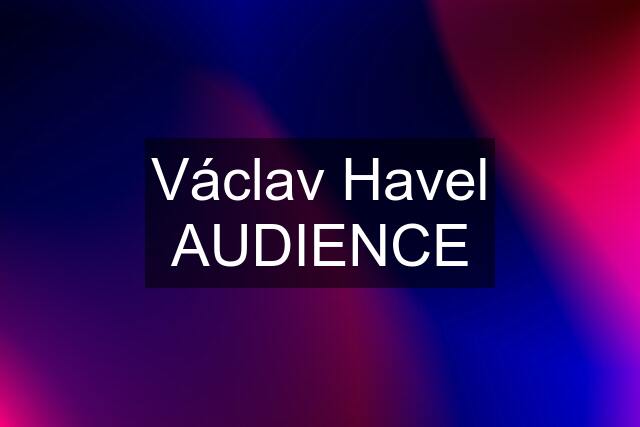 Václav Havel AUDIENCE