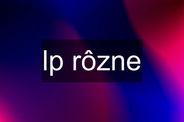 lp rôzne