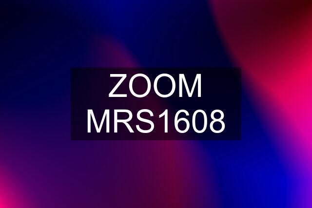 ZOOM MRS1608