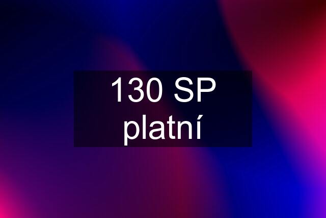 130 SP platní