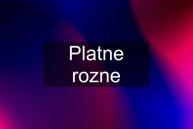 Platne rozne