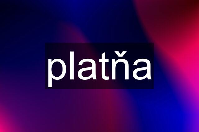 platňa