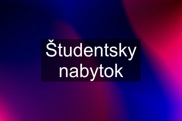 Študentsky nabytok