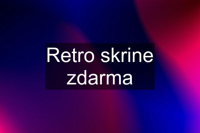 Retro skrine zdarma