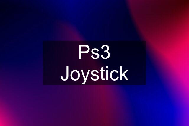 Ps3 Joystick