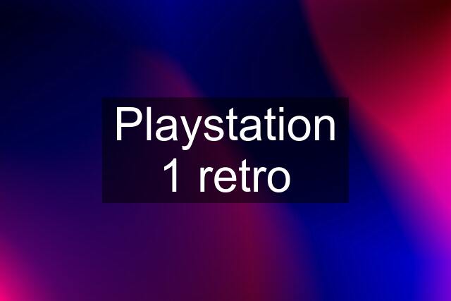 Playstation 1 retro