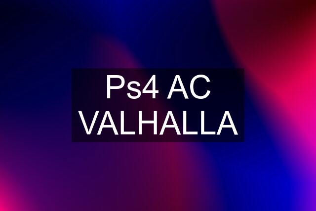 Ps4 AC VALHALLA