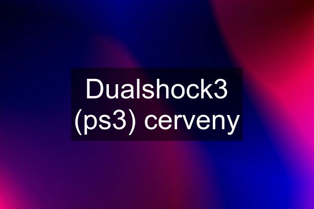 Dualshock3 (ps3) cerveny