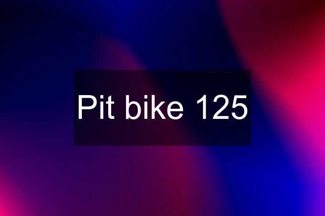 Pit bike 125